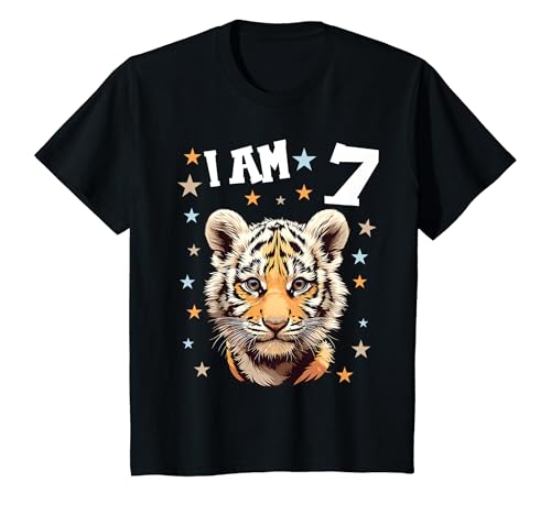 Kinder 7 Jahre alt Tiger 7. Geburtstag T-Shirt von 7.Geburtstag Tiger Shop