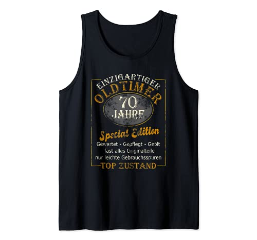 70 Jahre Geburtstag Mann Männer Einzigartiger Oldtimer 70er Tank Top von 70 Jahre Geburtstag 70 Geburtstag Deko Geschenk