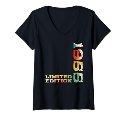 Damen 70. Geburtstag Mann Frau 70 Jahre Vintage 1955 Deko Lustig T-Shirt mit V-Ausschnitt Damen 70. Geburtstag Mann Frau 70 Jahre Vintage 1955 Deko Lustig T-Shirt mit V-Ausschnitt von 70 Jahre Mann Frau Damen Herren Geburtstag