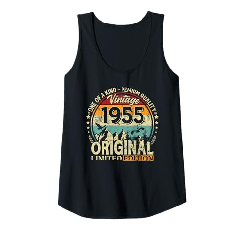 Damen 70. Geburtstag Mann Frau 70 Jahre Vintage 1955 Deko Lustig Tank Top Damen 70. Geburtstag Mann Frau 70 Jahre Vintage 1955 Deko Lustig Tank Top von 70 Jahre Mann Frau Damen Herren Geburtstag