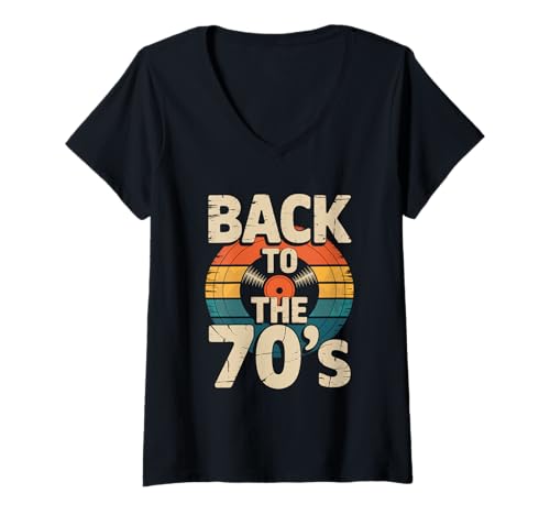 Damen Back to The 70s | 70er Jahre Outfit Retro Party Karneval T-Shirt mit V-Ausschnitt Damen Back to The 70s | 70er Jahre Outfit Retro Party Karneval T-Shirt mit V-Ausschnitt von 70 er Jahre MottoParty Fasching Geschenkideen