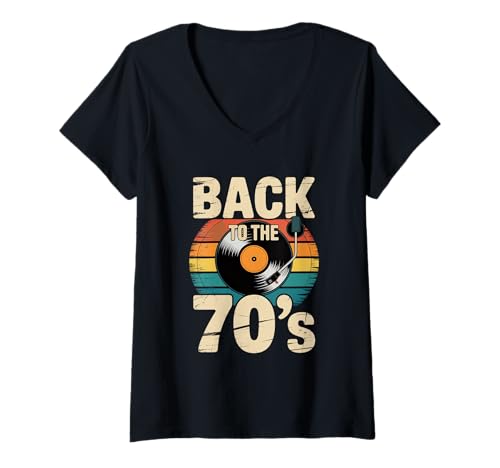 Damen Back to The 70s | 70er Jahre Outfit Retro Party Karneval T-Shirt mit V-Ausschnitt Damen Back to The 70s | 70er Jahre Outfit Retro Party Karneval T-Shirt mit V-Ausschnitt von 70 er Jahre MottoParty Fasching Geschenkideen