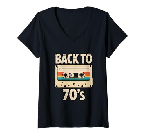 Damen Back to The 70s | 70er Jahre Outfit Retro Party Karneval T-Shirt mit V-Ausschnitt Damen Back to The 70s | 70er Jahre Outfit Retro Party Karneval T-Shirt mit V-Ausschnitt von 70 er Jahre MottoParty Fasching Geschenkideen
