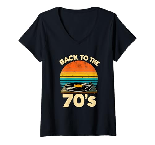 Damen Back to The 70s | 70er Jahre Outfit Retro Party Karneval T-Shirt mit V-Ausschnitt Damen Back to The 70s | 70er Jahre Outfit Retro Party Karneval T-Shirt mit V-Ausschnitt von 70 er Jahre MottoParty Fasching Geschenkideen
