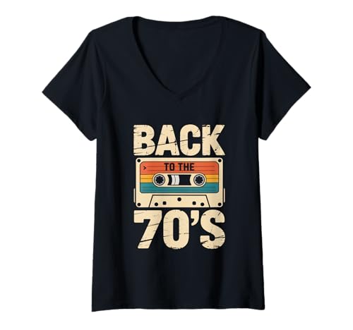 Damen Back to The 70s | 70er Jahre Outfit Retro Party Karneval T-Shirt mit V-Ausschnitt Damen Back to The 70s | 70er Jahre Outfit Retro Party Karneval T-Shirt mit V-Ausschnitt von 70 er Jahre MottoParty Fasching Geschenkideen