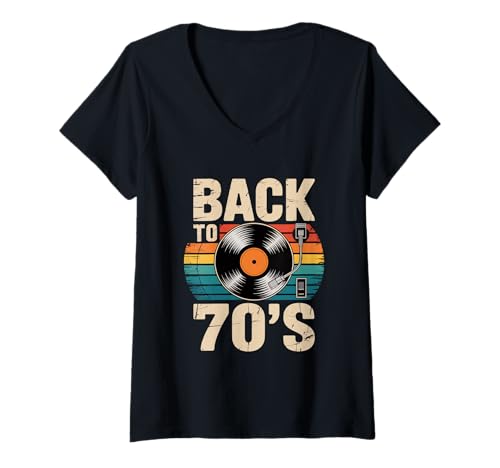 Damen Back to The 70s | 70er Jahre Outfit Retro Party Karneval T-Shirt mit V-Ausschnitt Damen Back to The 70s | 70er Jahre Outfit Retro Party Karneval T-Shirt mit V-Ausschnitt von 70 er Jahre MottoParty Fasching Geschenkideen