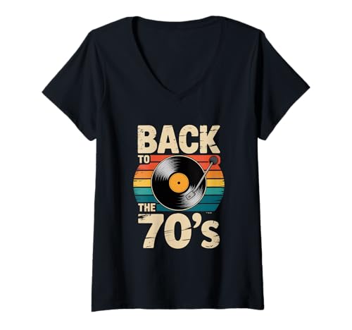 Damen Back to The 70s | 70er Jahre Outfit Retro Party Karneval T-Shirt mit V-Ausschnitt Damen Back to The 70s | 70er Jahre Outfit Retro Party Karneval T-Shirt mit V-Ausschnitt von 70 er Jahre MottoParty Fasching Geschenkideen