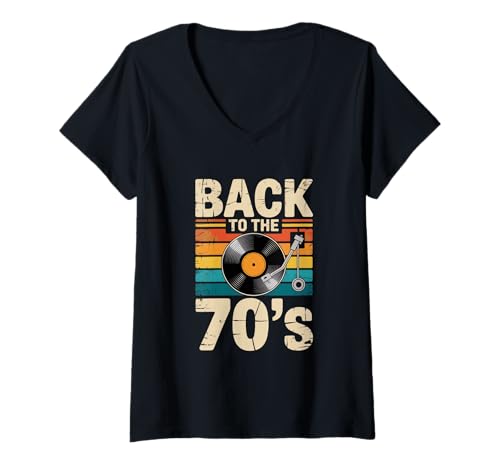 Damen Back to The 70s | 70er Jahre Outfit Retro Party Karneval T-Shirt mit V-Ausschnitt Damen Back to The 70s | 70er Jahre Outfit Retro Party Karneval T-Shirt mit V-Ausschnitt von 70 er Jahre MottoParty Fasching Geschenkideen