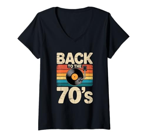 Damen Back to The 70s | 70er Jahre Outfit Retro Party Karneval T-Shirt mit V-Ausschnitt Damen Back to The 70s | 70er Jahre Outfit Retro Party Karneval T-Shirt mit V-Ausschnitt von 70 er Jahre MottoParty Fasching Geschenkideen