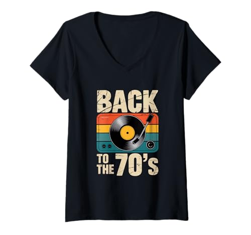 Damen Back to The 70s | 70er Jahre Outfit Retro Party Karneval T-Shirt mit V-Ausschnitt Damen Back to The 70s | 70er Jahre Outfit Retro Party Karneval T-Shirt mit V-Ausschnitt von 70 er Jahre MottoParty Fasching Geschenkideen