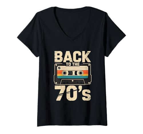 Damen Back to The 70s | 70er Jahre Outfit Retro Party Karneval T-Shirt mit V-Ausschnitt Damen Back to The 70s | 70er Jahre Outfit Retro Party Karneval T-Shirt mit V-Ausschnitt von 70 er Jahre MottoParty Fasching Geschenkideen