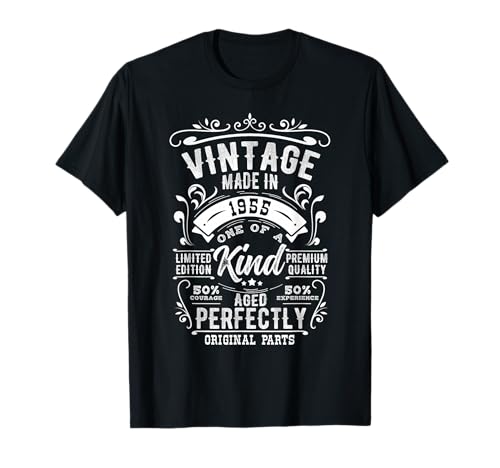 Vintage Made IN 1955 ONE of A Kind 70. Geburtstag 1955 T-Shirt von 70. Geburtstag 1955 Geschenk