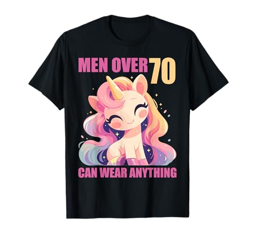 70 Jahre alt Einhorn 70 Geburtstag Männer lustig T-Shirt von 70. Geburtstag 70 Jahre Einhorn Einhörner by HibL