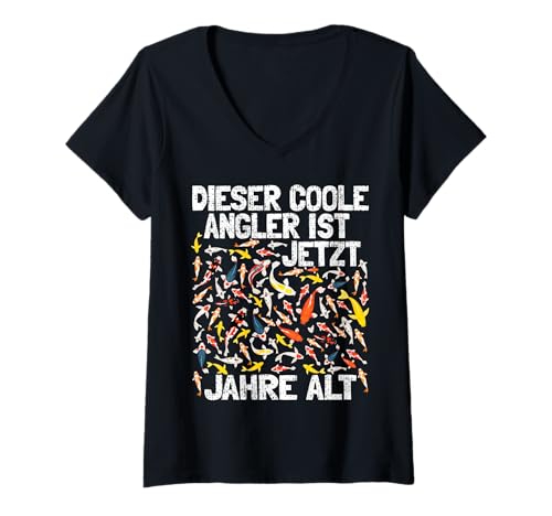 Damen 70 Geburtstag Fischer & Angler Spruch Lustiges Angler T-Shirt mit V-Ausschnitt Damen 70 Geburtstag Fischer & Angler Spruch Lustiges Angler T-Shirt mit V-Ausschnitt von 70. Geburtstag Angler Geburtstagsgeschenk Männer
