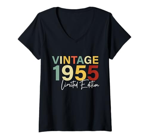 Damen 70. Geburtstag Mann Frau 70 Jahre Deko 1955 Lustig T-Shirt mit V-Ausschnitt Damen 70. Geburtstag Mann Frau 70 Jahre Deko 1955 Lustig T-Shirt mit V-Ausschnitt von 70. Geburtstag Herren Damen 70 Jahre Deko Outfit