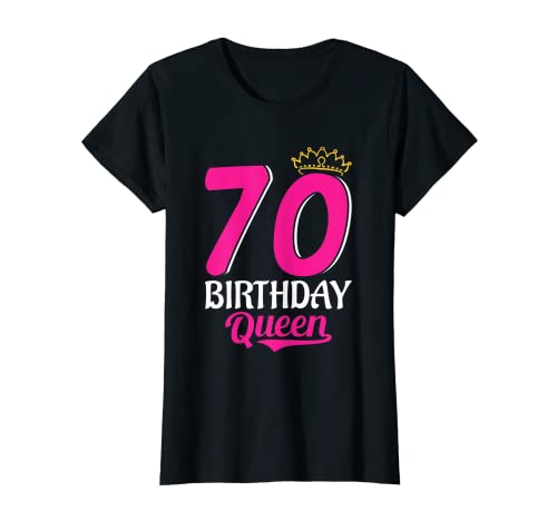 Damen Birthday Queen Endlich 70 Jahre Frau 70. Geburtstag T-Shirt Damen Birthday Queen Endlich 70 Jahre Frau 70. Geburtstag T-Shirt von 70. Geburtstag Spruch Geschenk Frau Endlich 70