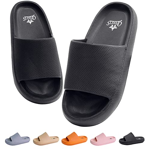 700-INK Badeschuhe Herren Damen Cozislides Original Slippers Rutschfeste Pantoletten Hausschuhe EVA Wolken Slides Sandalen Black 35/36 von 700-INK