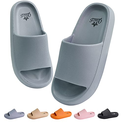 700-INK Badeschuhe Herren Damen Cozislides Original Slippers Rutschfeste Pantoletten Hausschuhe EVA Wolken Slides Sandalen Grey 37/38 von 700-INK