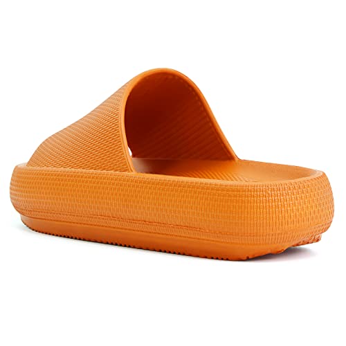 700-INK Badeschuhe Herren Damen Cozislides Original Slippers Rutschfeste Pantoletten Hausschuhe EVA Wolken Slides Sandalen Orange 35/36 von 700-INK