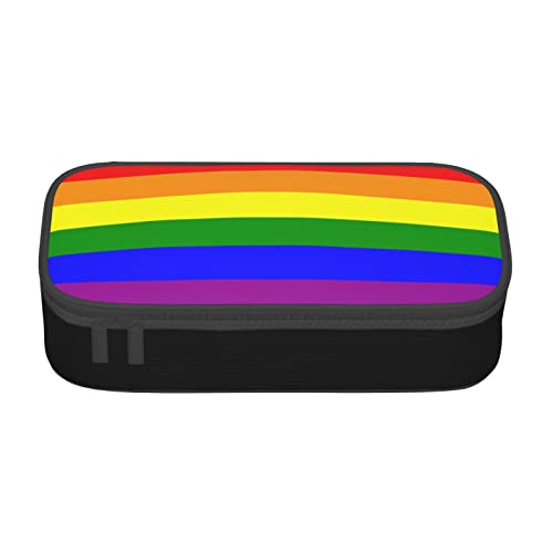 702 Bleistift Beutel Regenbogen-Pride-Flagge Pencil Case Premium Bleistiftetui Strapazierfähig Stiftemappe Für Schule Unisex Kinder von 702