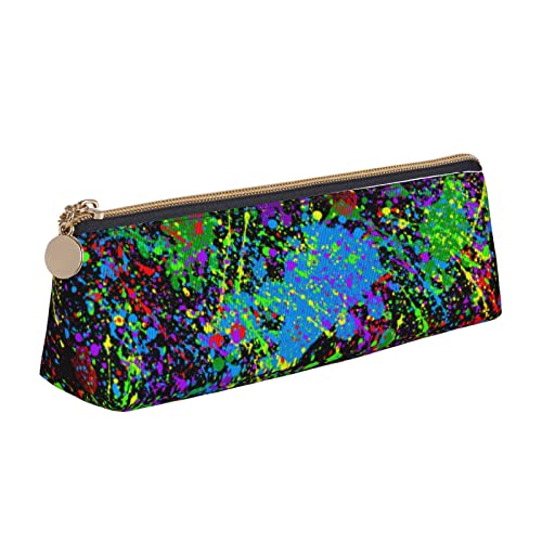 702 Federtasche Glow In Dark Splatter Neon Bleistift Tasche Mit Reißverschluss Briefpapier Tasche Erweiterbar Stiftemappe Für Kinder Schule Schulsachen von 702