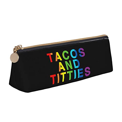 702 Federtasche Tacos Und Titten Lustiger Schwuler Lesbischer Stolz LGBTQ Stiftemappe Mit Reißverschluss Bleistift Beutel Stylisches Mäppchen Für Mädchen Unisex Kinder von 702