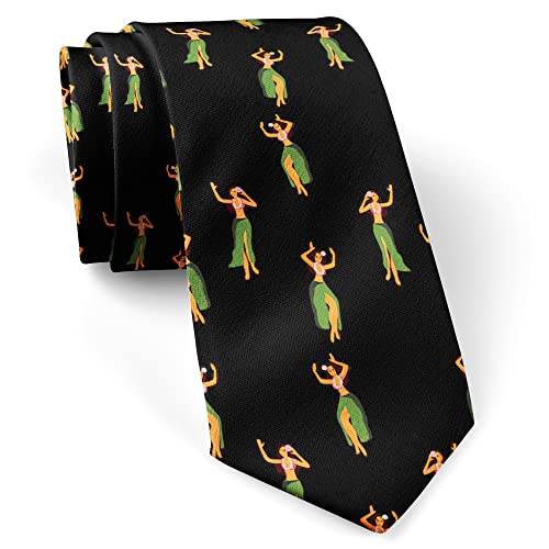 702 Hawaii-Tanzmädchen Herren Krawatte Modischen Schlips Klassisch Hochzeitskrawatte Slim-Fit Herrenkrawatte Für Hochzeit Konfirmation Abschlussball von 702
