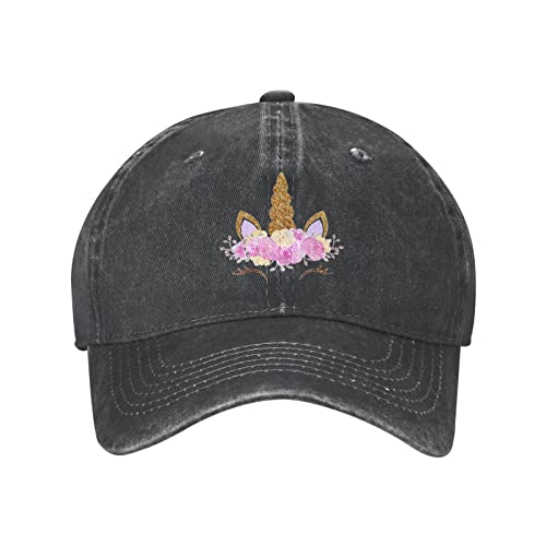 702 Kappe Schwarze Einhorn-Serie Basecap Cool Sportkappe Unisex Flat Hüte Für Reisen Erwachsene Running von 702