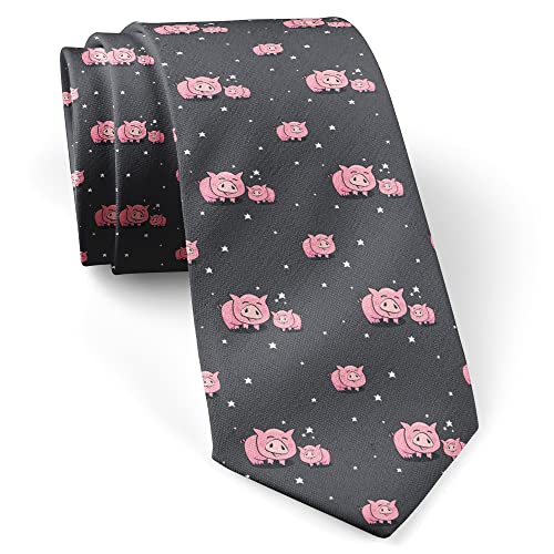 702 Männer Krawatten, Süße Schweine Herren Satin Krawatte Klassisch Krawattenschal Elegant Herren Krawatte Für Herren Büro Festliche von 702
