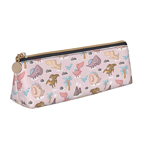 702 Mäppchen Niedliches Dinosaurier- Und Blättermuster Bleistift Tasche Strapazierfähig Bleistift Beutel Praktischem Pencil Case Für Kinder Damen Erwachsene von 702