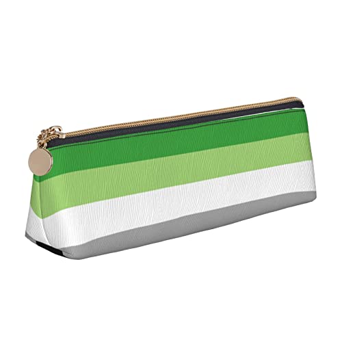 702 Make-Up Tasche Aromantische Pride-Flagge Briefpapier Tasche Tragbar Stiftetasche Stylisches Bleistift Beutel Für Erwachsener Mädchen Schulsachen von 702