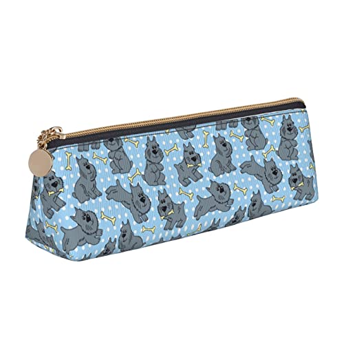 702 Pencil Case Niedlicher Hund Mit Schnauzer-Tiermuster Federtasche Praktischem Make-Up Tasche Mit Reißverschluss Stifthalter Für Damen Kinder Geschenk von 702