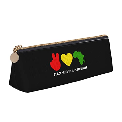 702 Pencil Case Peace Love Juneteenth Freedom 1865 Make-Up Tasche Strapazierfähig Stiftemappe Praktischem Bleistift Tasche Für Kinder Unisex Mädchen von 702