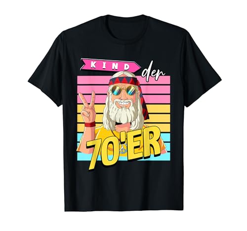 Kind der 70er Jahre Alter Mann Kostüm T-Shirt von 70er Jahre Geschenke