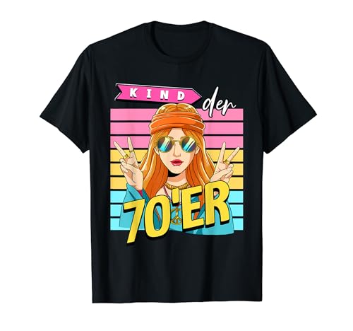 Kind der 70er Jahre Frau Kostüm T-Shirt von 70er Jahre Geschenke