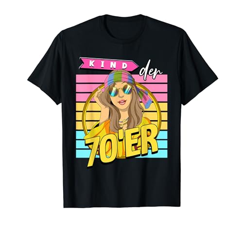 Kind der 70er Jahre Frau Kostüm T-Shirt von 70er Jahre Geschenke