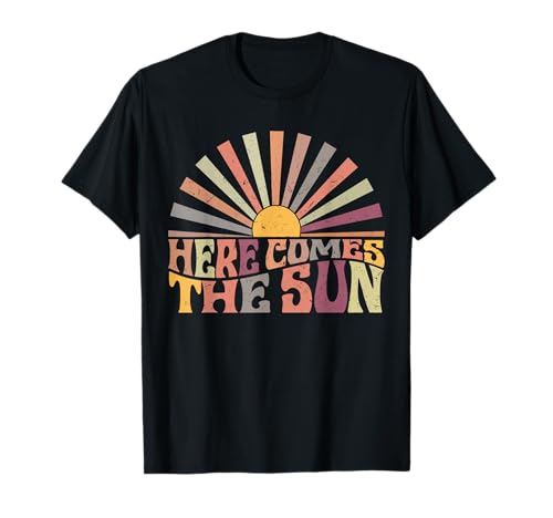 Hippie Lover Here Comes The Sun Vintage Kostüm Groovy Women T-Shirt von 70s & 80s Hippy Lover Party Girls Retro Apparel