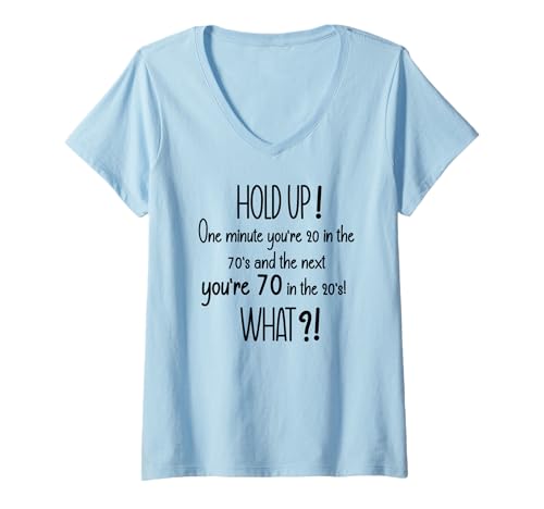 Damen In My 70s Era Seventies Funny 70th Birthday Mom Turning 70 T-Shirt mit V-Ausschnitt von 70th Birthday Shirts for Women In My 70s Era Shirt