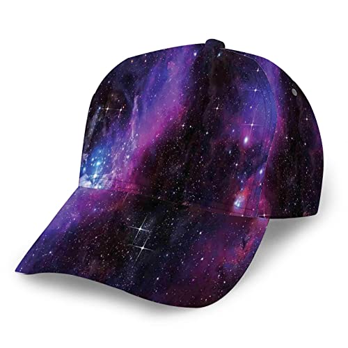 711 Baseballmütze Nebula Dark Galaxy Mit Leuchtenden Sternen Und Kosmischen Strahlen Astronomie Erkunden Thema Capatmungsaktive Mütze Retro Freizeit Basecap Baumwolle Baseball Cap Für Running, Reisen von 711