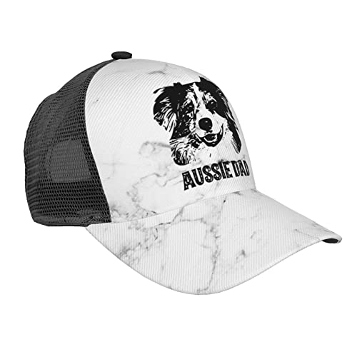 716 Baseballkappe Aussie Dad Australian Shepherd Baseball Kappe Casual Snapback Cap Verstellbare Trucker Cap Für Wandern Running Outdoor von 716