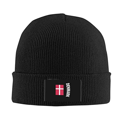 716 Klassische Beanie Mütze Dänemark-Flagge Beanie Mütze Modische Slouch Beanie Mütze Warme Herren Strickmütze Für Männer Winter Frühling von 716