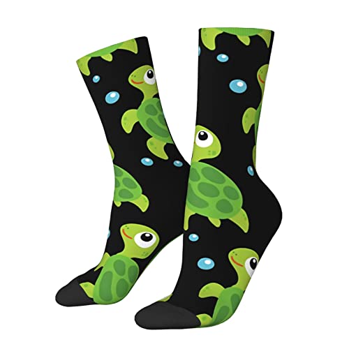 716 Men'S Socks Schildkröten-Karikatur Socken Herren Premium Freizeit Sneaker Socken Weich Sport Geschenk Freizeitsocken 40Cm von 716