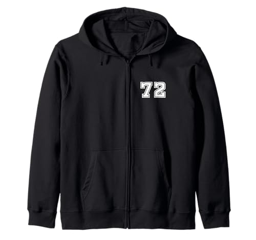 72 Nummer 72 1972 Teamsport Herren Damen Kinder Studenten Kapuzenjacke 72 Nummer 72 1972 Teamsport Herren Damen Kinder Studenten Kapuzenjacke von 72 Number 72 Apparel