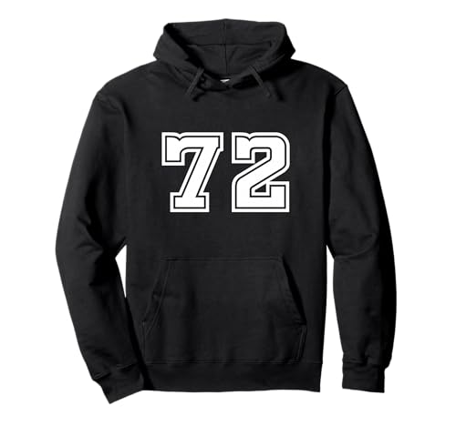 72 Nummer 72 1972 Teamsport Herren Damen Kinder Studenten Pullover Hoodie von 72 Number 72 Apparel