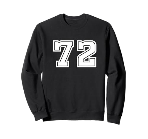 72 Nummer 72 1972 Teamsport Herren Damen Kinder Studenten Sweatshirt von 72 Number 72 Apparel