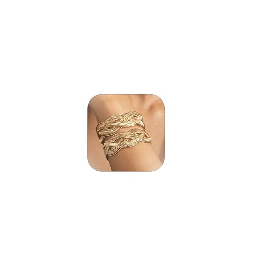 72ore Gold Manschette Armband für Frauen Boho Manschette Armreif Armband Gold Chunky Armband Einzigartige Geflochtene Mesh Armbänder Verstellbare Offene Breite Armbänder Handgelenk Manschette Armreif 72ore Gold Manschette Armband für Frauen Boho Manschette Armreif Armband Gold Chunky Armband Einzigartige Geflochtene Mesh Armbänder Verstellbare Offene Breite Armbänder Handgelenk Manschette Armreif von 72ore