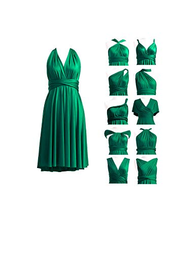 Infinity Kleid Kurz, Brautjungfernkleider, Multiway Wickelkleid Midi Convertible Transformers Knielang Elegant Abendkleider Hochzeit von 72styles