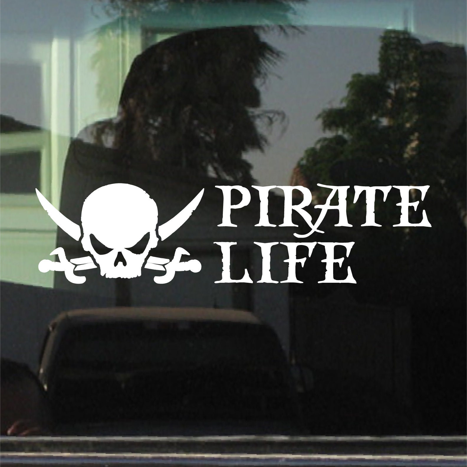 Piratenleben Vinyl Sticker/Aufkleber von 734designs