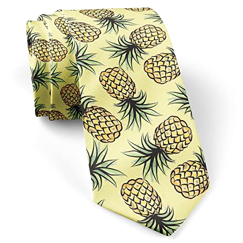 747 Ananas Tropische Blätter Schlips Seidenweich Business Halstuch Klassisch Krawatten Für Hochzeit Herren Party von 747