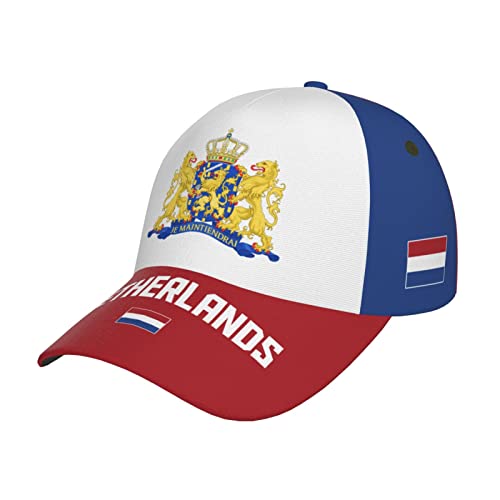 747 Herren Damen Baseball Kappen Niederländische Flagge Cooler Niederländer Baseball Cap Leicht Abwaschbar Baseballmütze Verstellbar Baseballkappe Für Reisen Laufen Kletter von 747